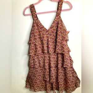 Floral Flouncy Tiered Dress